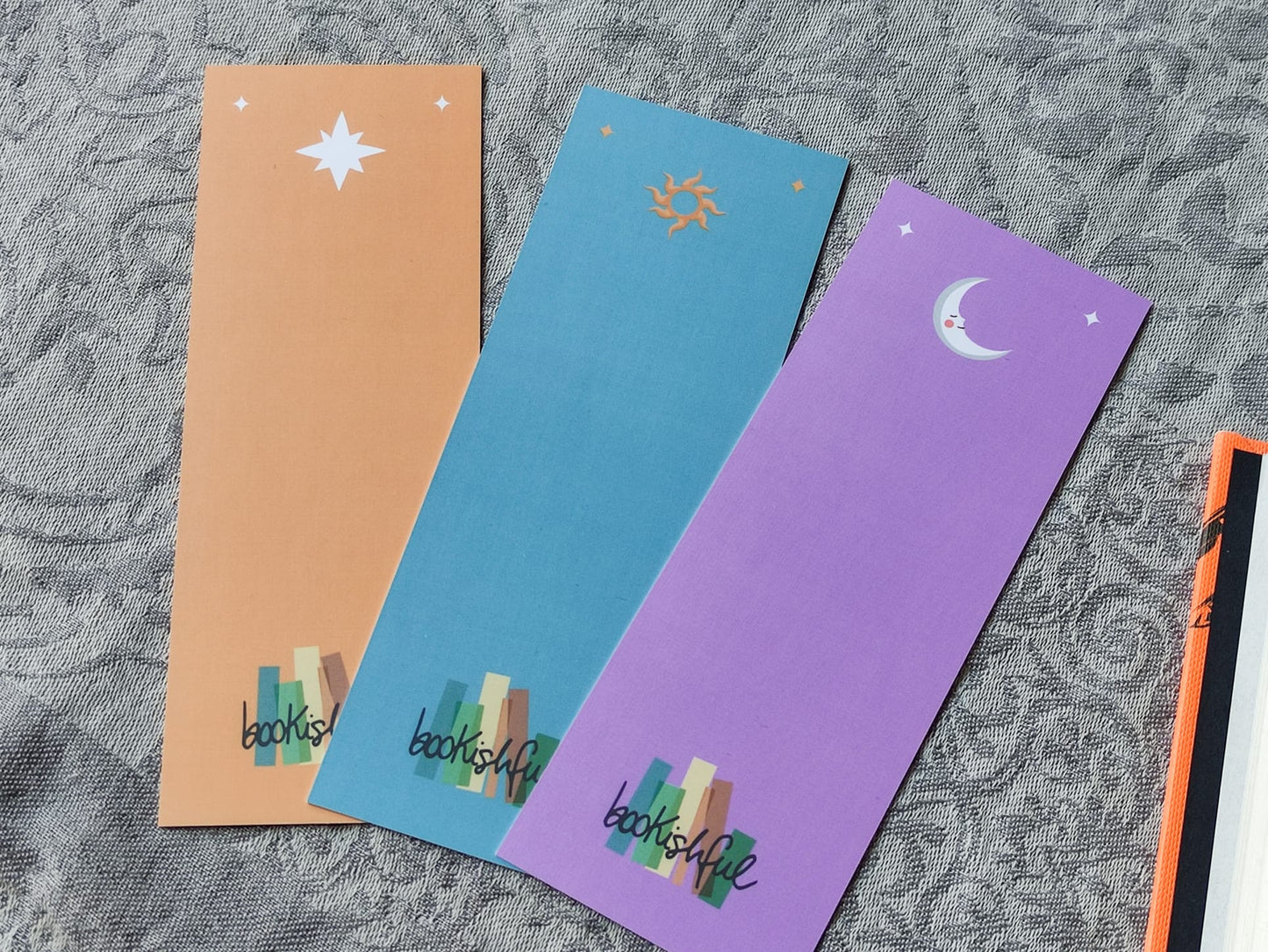 Indigo Sun Bookmark, cute astrology design, Bookish Gift for Readers