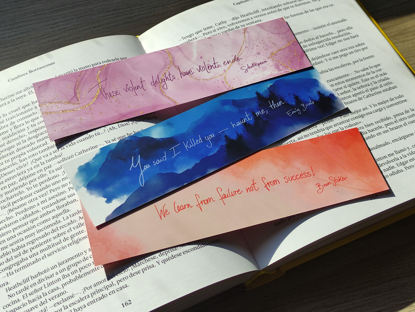 Emily Brontë Quote Bookmark – Gothic Literature Gift – Wuthering Heights Bookish Accessory – English Lit Gift for Readers – Single Bookmark