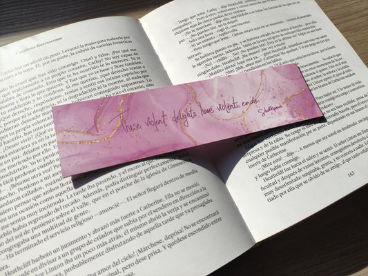 Shakespeare Quote Bookmark – Gothic Literature Gift – Romeo & Juliet Bookish Accessory – English Lit Gift for Readers – Single Bookmark