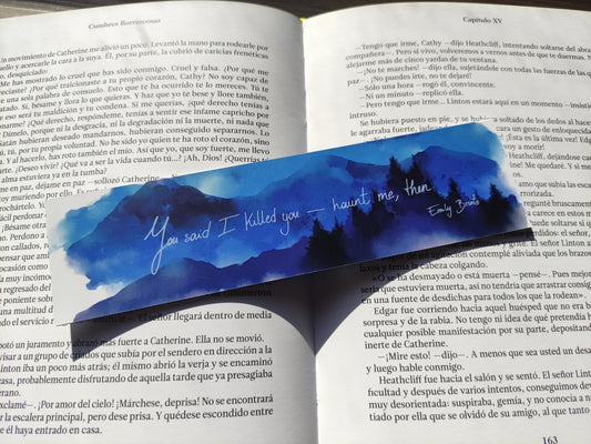 Emily Brontë Quote Bookmark – Gothic Literature Gift – Wuthering Heights Bookish Accessory – English Lit Gift for Readers – Single Bookmark