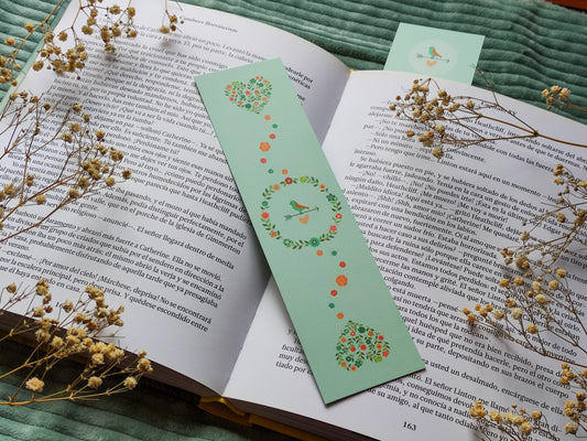 Spring Bookmark – Cute Floral Bookmark with Pastel Colors – Seasonal Stationery for Book Lovers – Cute Book Accessories Gift for Readers