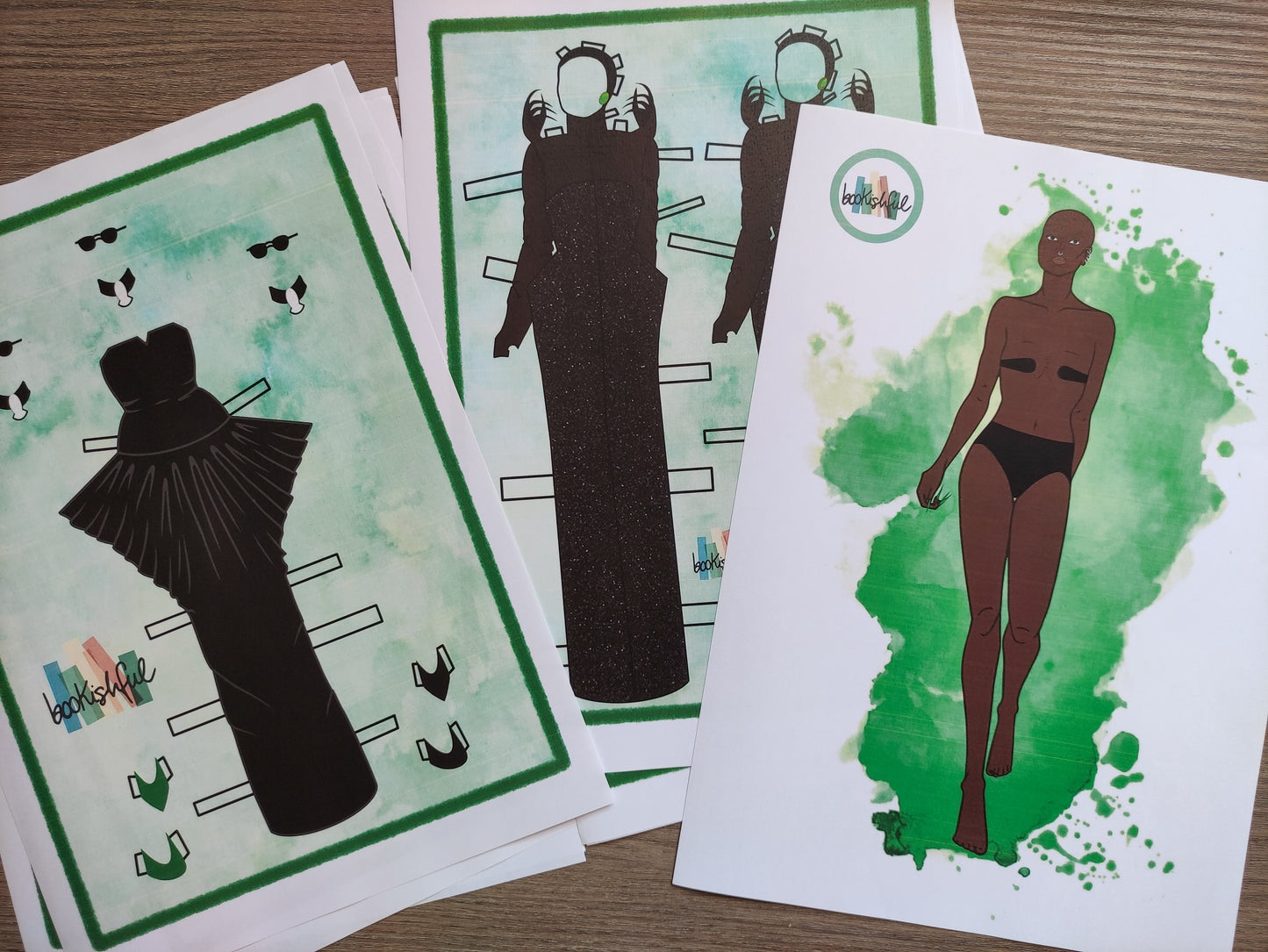 Fashion Paper Doll, Elphaba Wicked Press Tour, Doll with 10 Complete outfits, Cut Out Printable Doll, Papercrafts for all ages