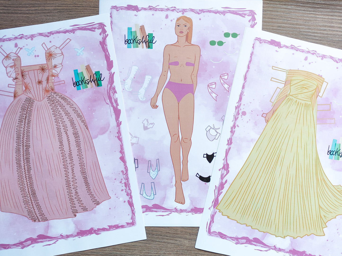 Fashion Paper Doll, Glinda Wicked Press Tour Kit, Doll with 10 Complet Bookishful Fashion Paper Doll, Glinda Wicked Press Tour Kit, Doll with 10 Complet Bookishful