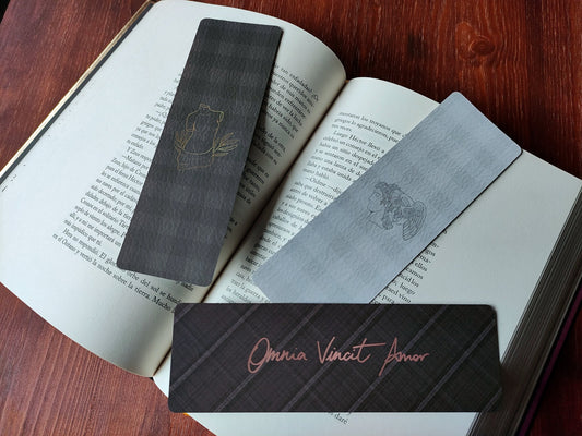 Dark Academia Bookmark Set, Greek Mythology, Virgil Quote, Light Academia Bookish Readers Gift