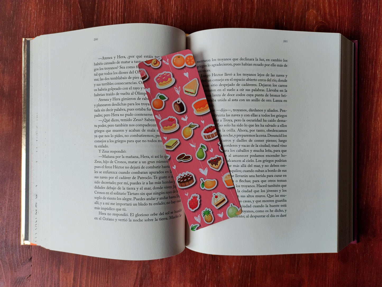 Colorful Food Bookmark Set, Coffee Lovers, Cookies, Brunch Fruits Kawaii Stationery, Bookish Readers Gift