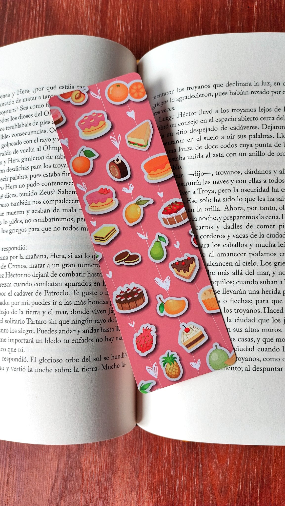 Colorful Food Bookmark Set, Coffee Lovers, Cookies, Brunch Fruits Kawaii Stationery, Bookish Readers Gift