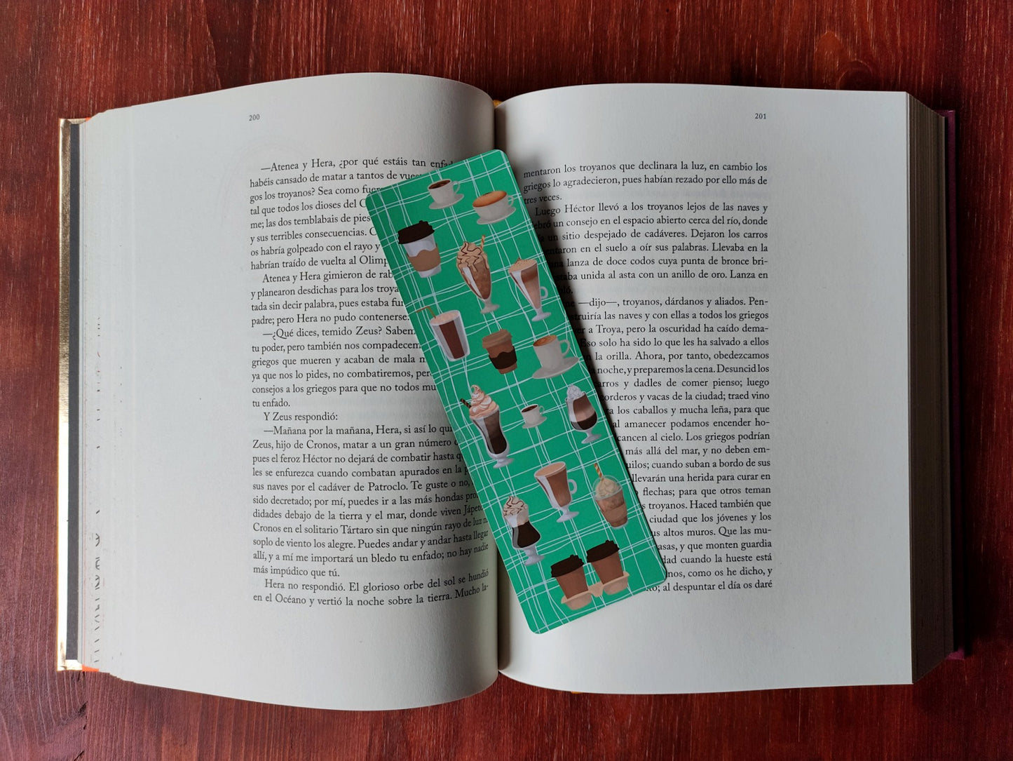 Colorful Food Bookmarks, Coffee Lovers, Kawaii Stationery, Bookish Readers Gift