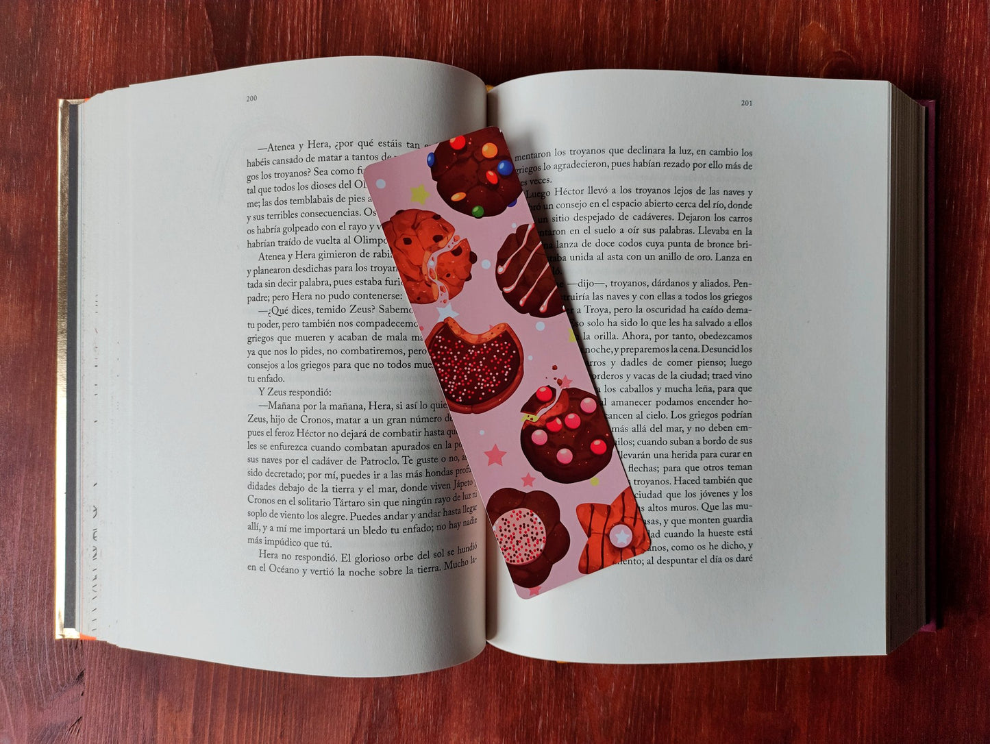 Colorful Cookie Bookmark, Pastries, Brunch Fruits Kawaii Stationery, Bookish Readers Gift