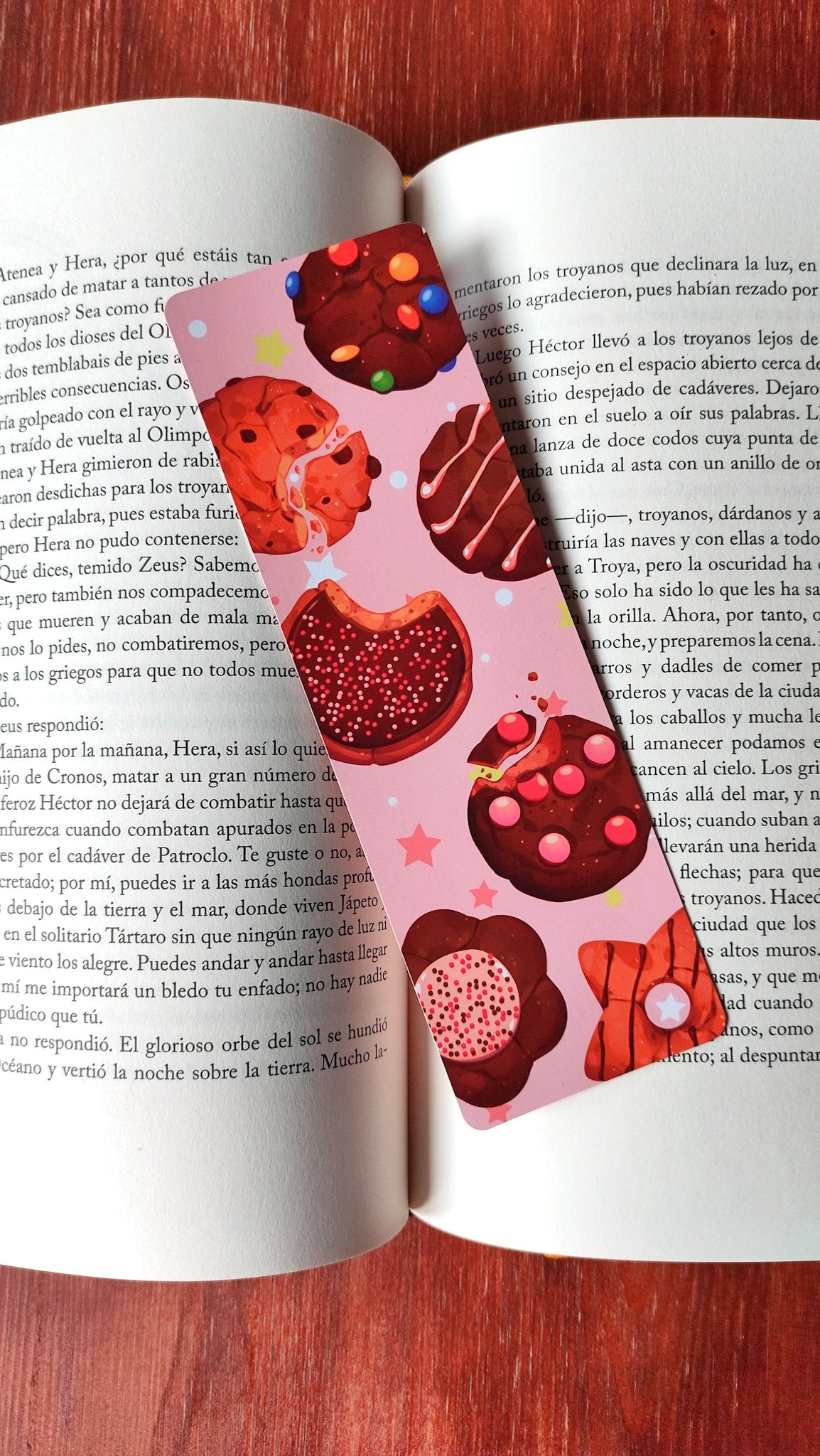 Colorful Cookie Bookmark, Pastries, Brunch Fruits Kawaii Stationery, Bookish Readers Gift