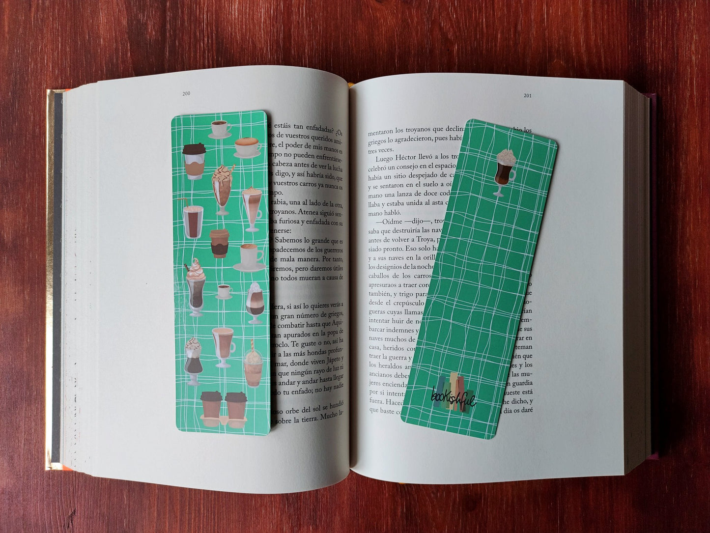 Colorful Food Bookmarks, Coffee Lovers, Kawaii Stationery, Bookish Readers Gift