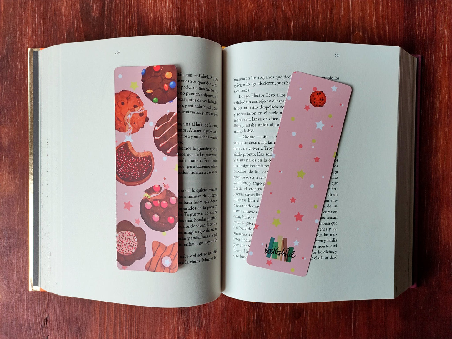 Colorful Cookie Bookmark, Pastries, Brunch Fruits Kawaii Stationery, Bookish Readers Gift