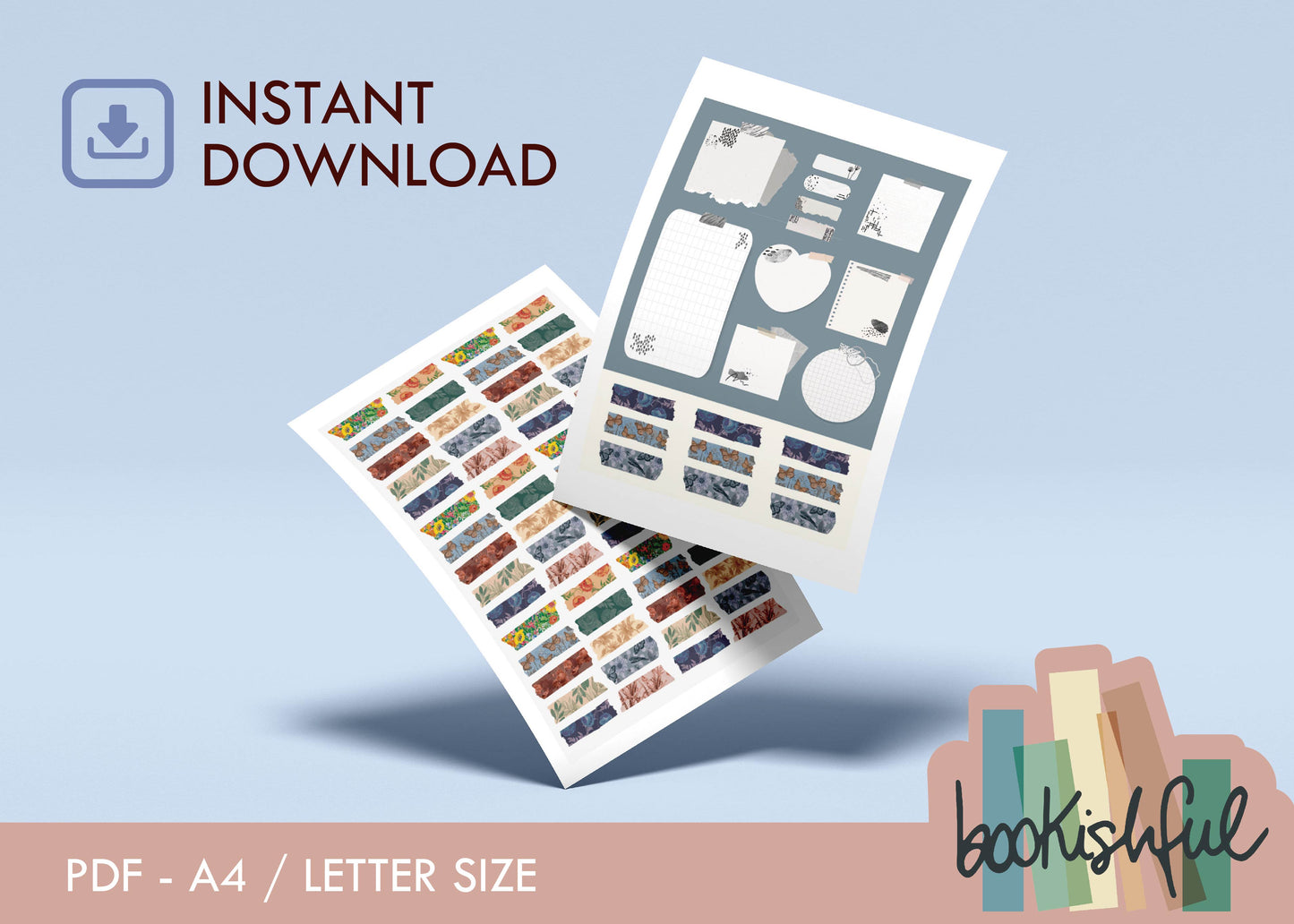 Vintage Floral Printable Sticker Kit – 280 Soft Aesthetic Journal Stickers for Junk Journal, Scrapbooking, Bullet Journal – PDF Download