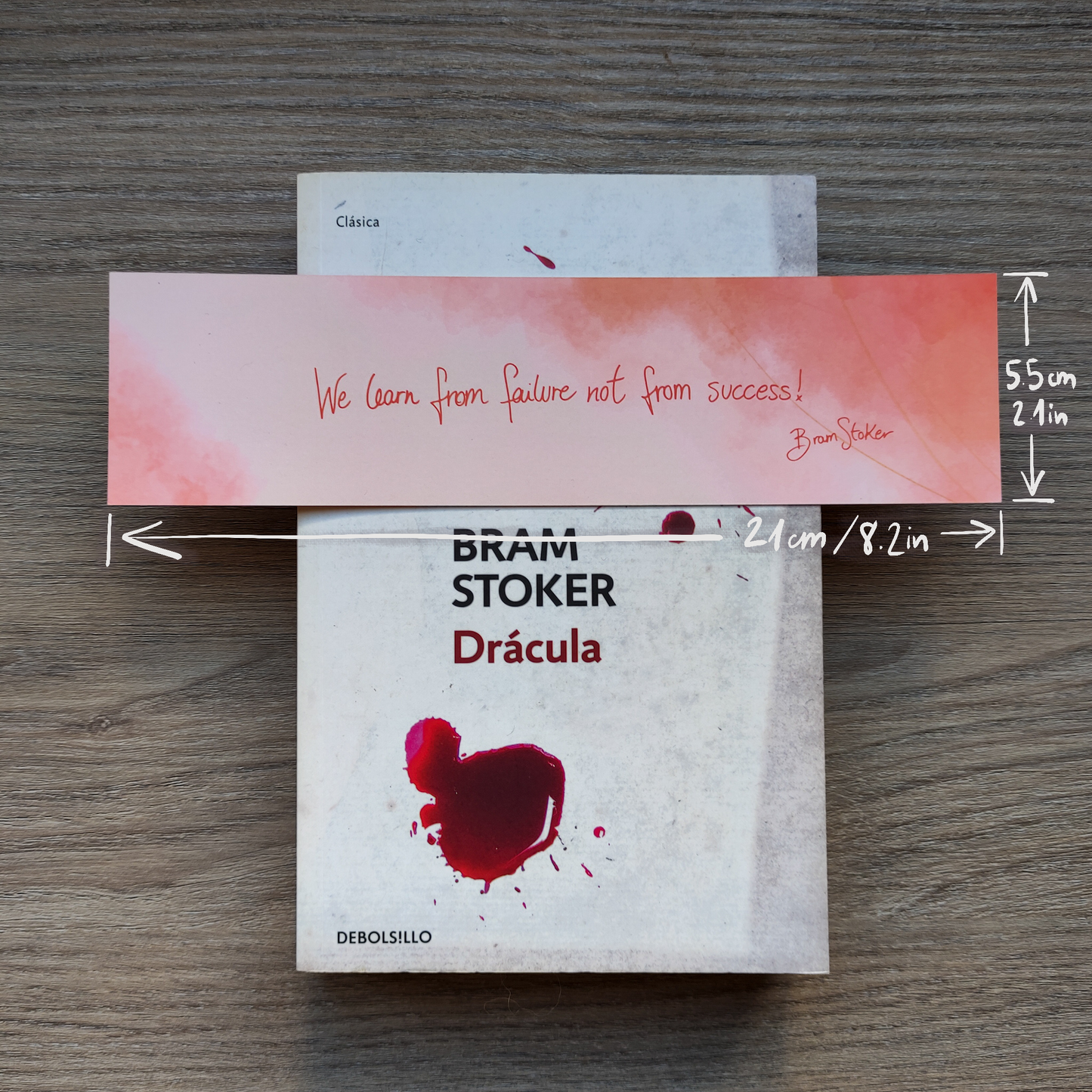 Bram Stoker Quote Bookmark – Gothic Literature Gift – Dracula Bookish Accessory – English Lit Gift for Readers – Single Bookmark