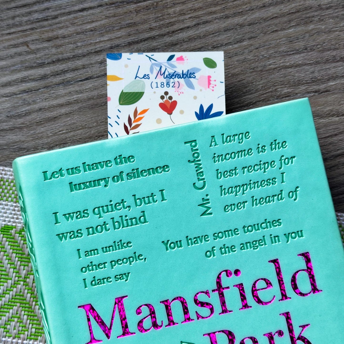 Spring Bookmark – Cute Floral Bookmark with Victor Hugo quote – Seasonal Stationery for Bookworms – Cute Book Accessories Gift for Readers