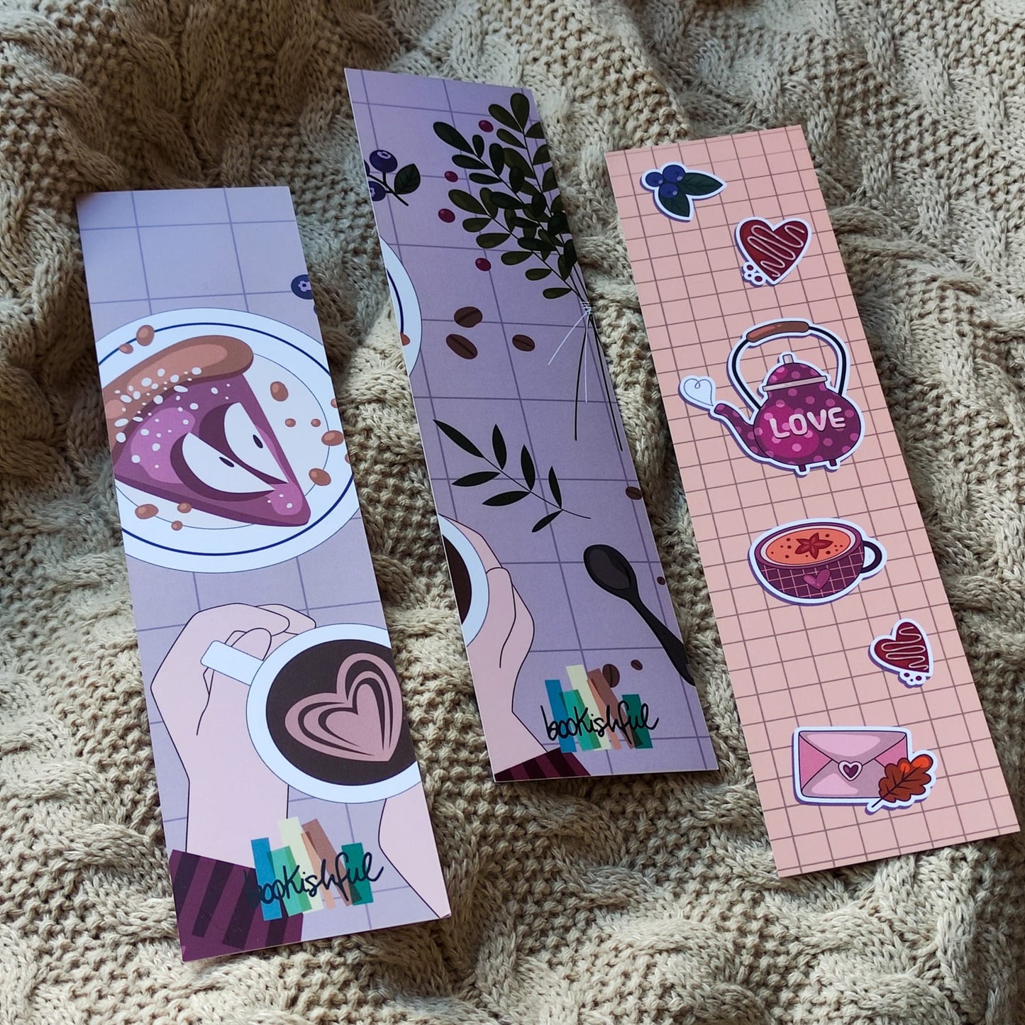 Cozy Bookmark Set of 3 – Hygge-Inspired Cute Designs – Gift for Readers – Aesthetic Book Accessories – Comfort & Warmth Bundle Discount