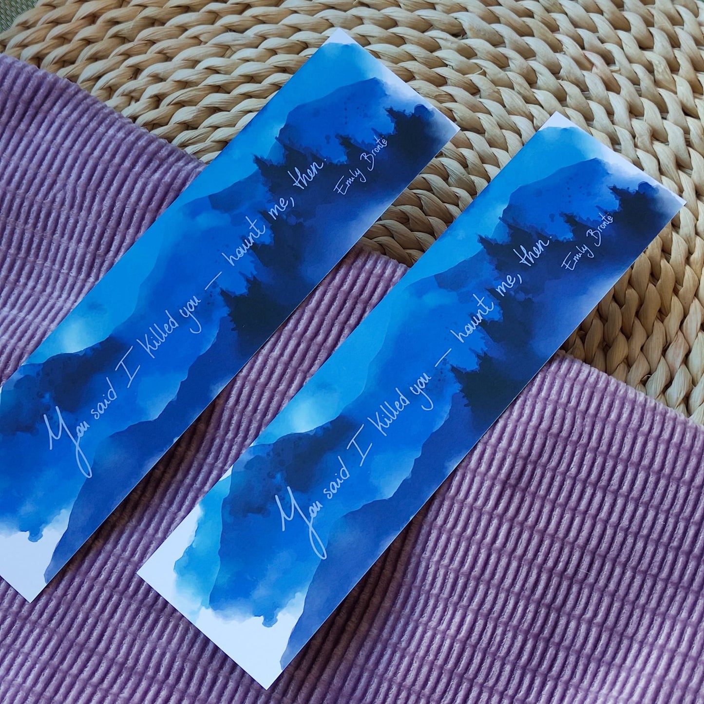 Emily Brontë Quote Bookmark – Gothic Literature Gift – Wuthering Heights Bookish Accessory – English Lit Gift for Readers – Single Bookmark