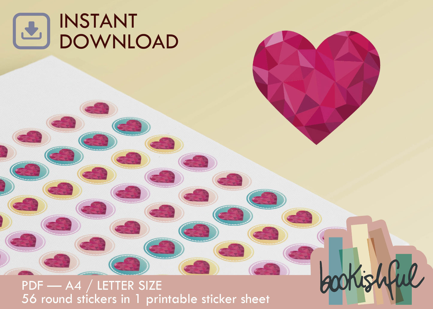 Printable Icon Sticker Bundle – 'Life's Little Joys' – Pastel Round Stickers PDF – 6 Pages – Planner & Journal Dots – Instant Download PDF