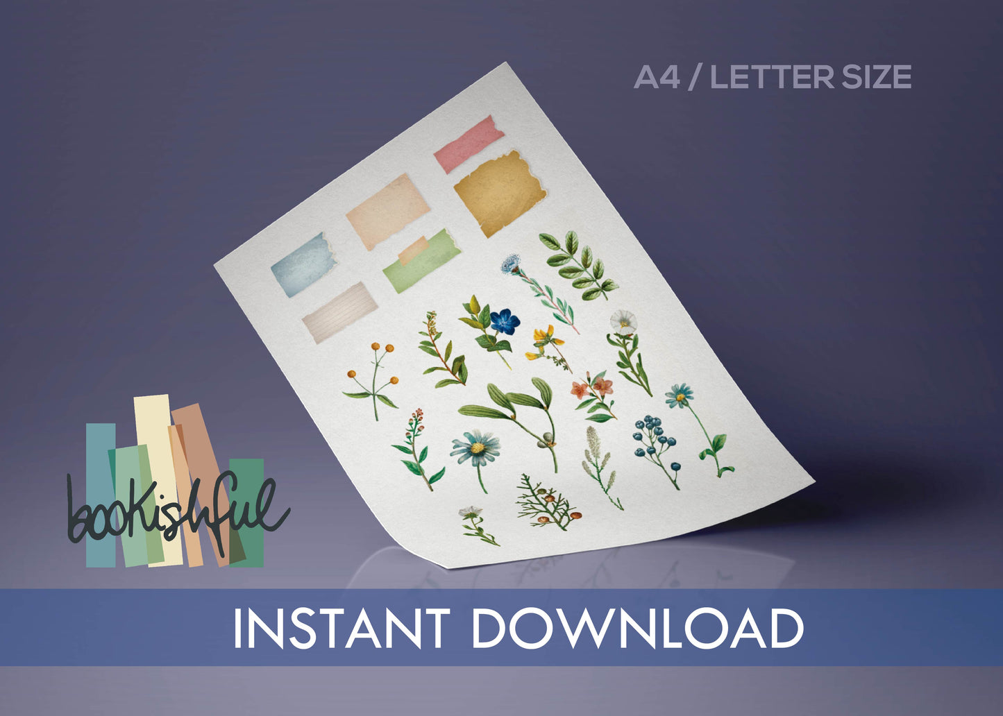 Vintage Floral Printable Sticker Kit – 280 Soft Aesthetic Journal Stickers for Junk Journal, Scrapbooking, Bullet Journal – PDF Download