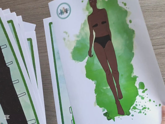 Fashion Paper Doll, Elphaba Wicked Press Tour, Doll with 10 Complete outfits, Cut Out Printable Doll, Papercrafts for all ages