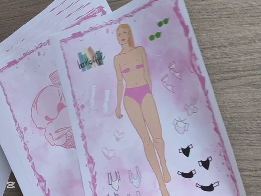 Fashion Paper Doll, Glinda Wicked Press Tour Kit, Doll with 10 Complete outfits, Cut Out Printable Doll, Papercrafts for all ages