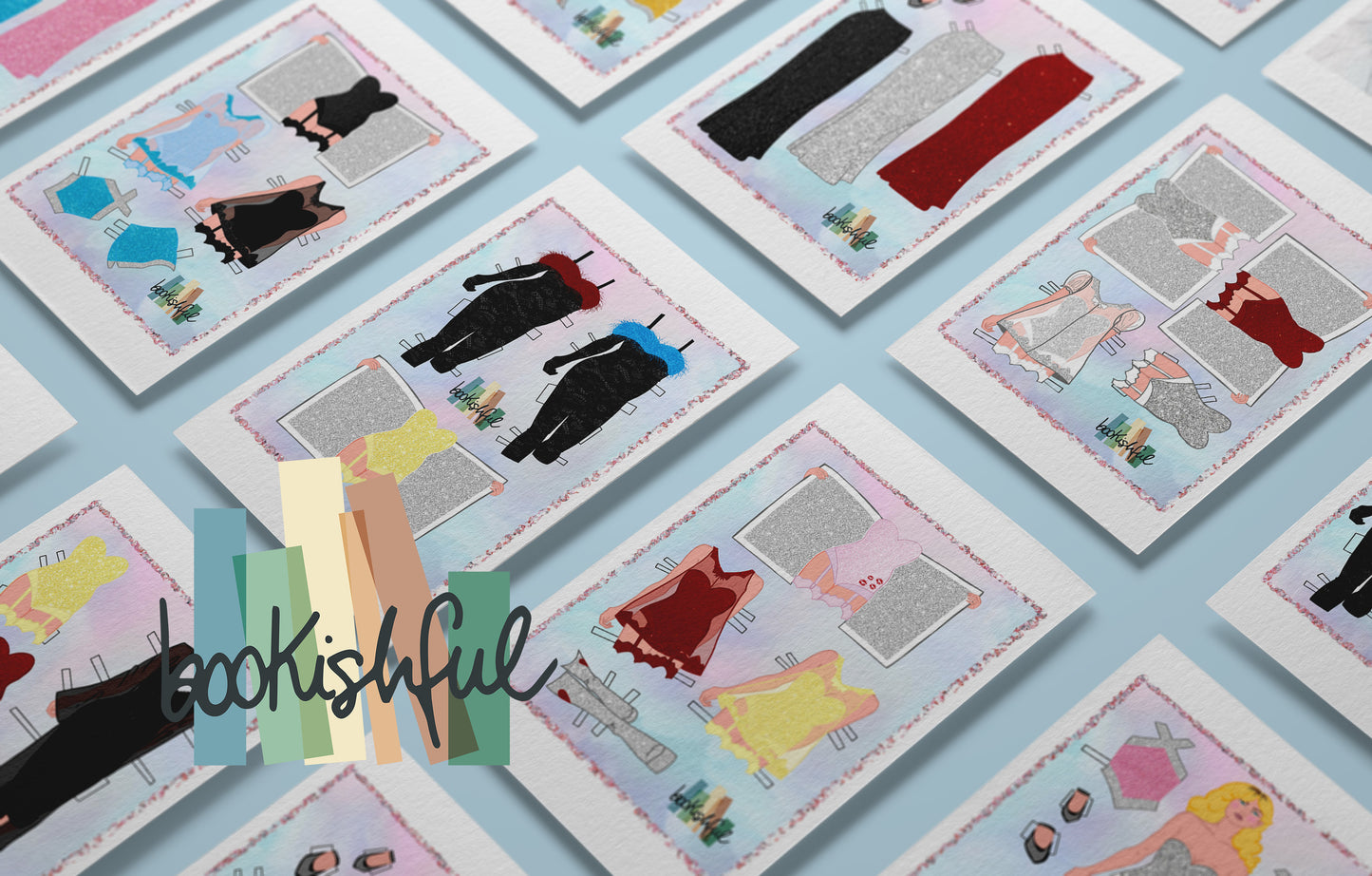 Cute Fashion Paper Doll, Babydolls, Corsets Vintage Inspired 'Sweet Popstar' Kit, Cut Out Printable Fashion Doll, Papercrafts for all ages