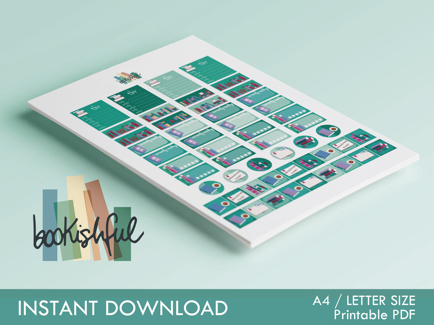 Complete Bookish Sticker Collection – 25 Printable Reader Sticker Sheets – Ultimate Reading Journal Kit – Instant Download PDF