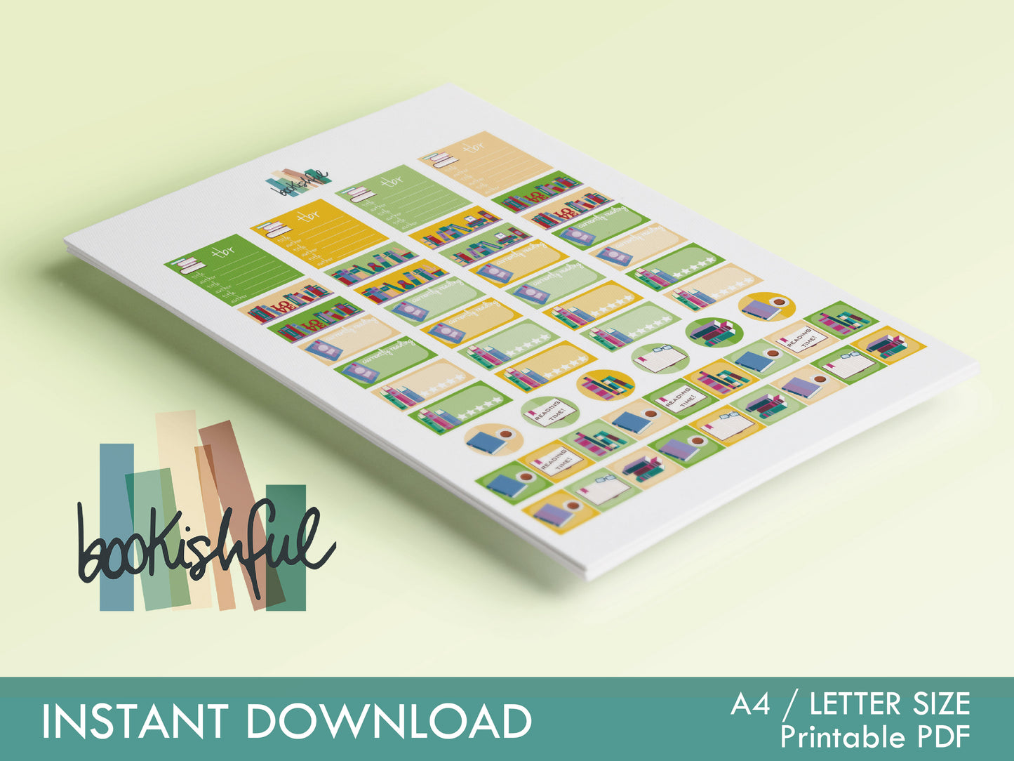 Complete Bookish Sticker Collection – 25 Printable Reader Sticker Sheets – Ultimate Reading Journal Kit – Instant Download PDF